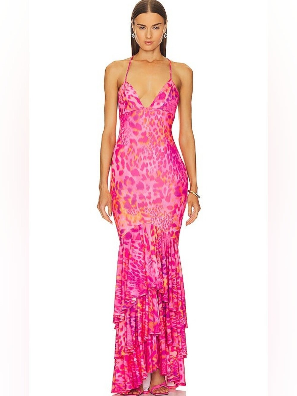 Michael Costello X Suvi Maxi Dress In Fuschsia Medium - Picture 1 of 6